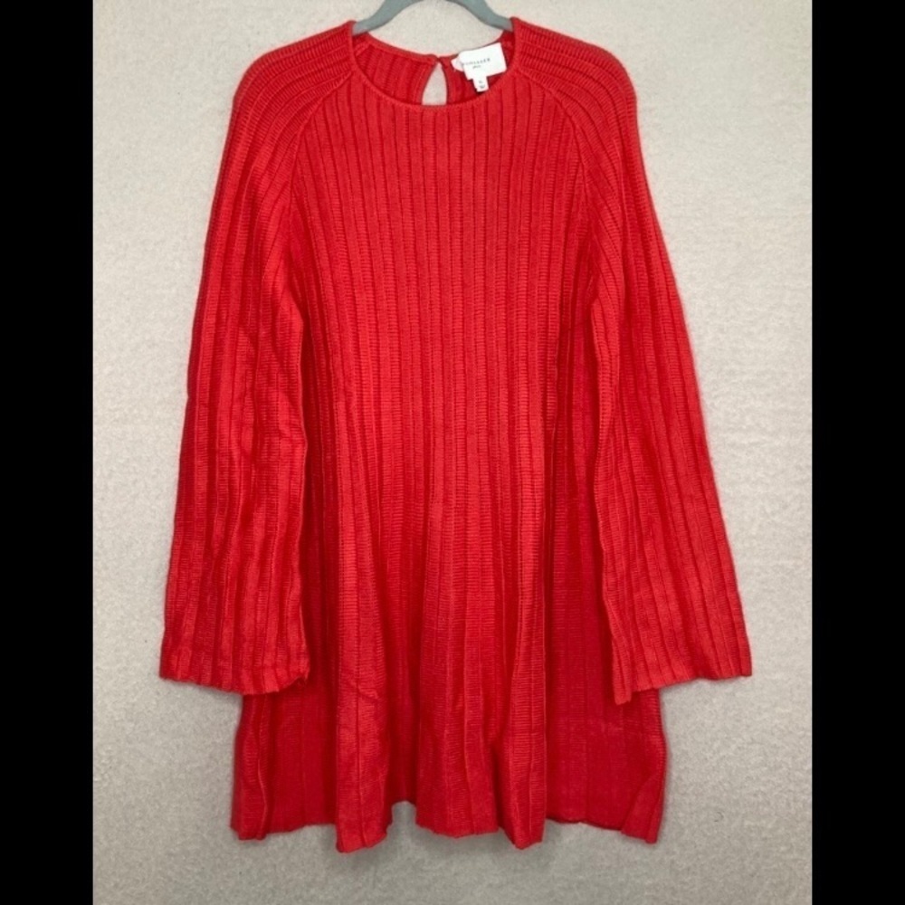 NEW Tuckernuck Adi Knit Bell Sleeve Dress Women’s XL Red Pomander Place Designer - Picture 6 of 13